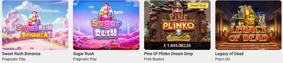 Jackpots, bonussen UNIBET CASINO